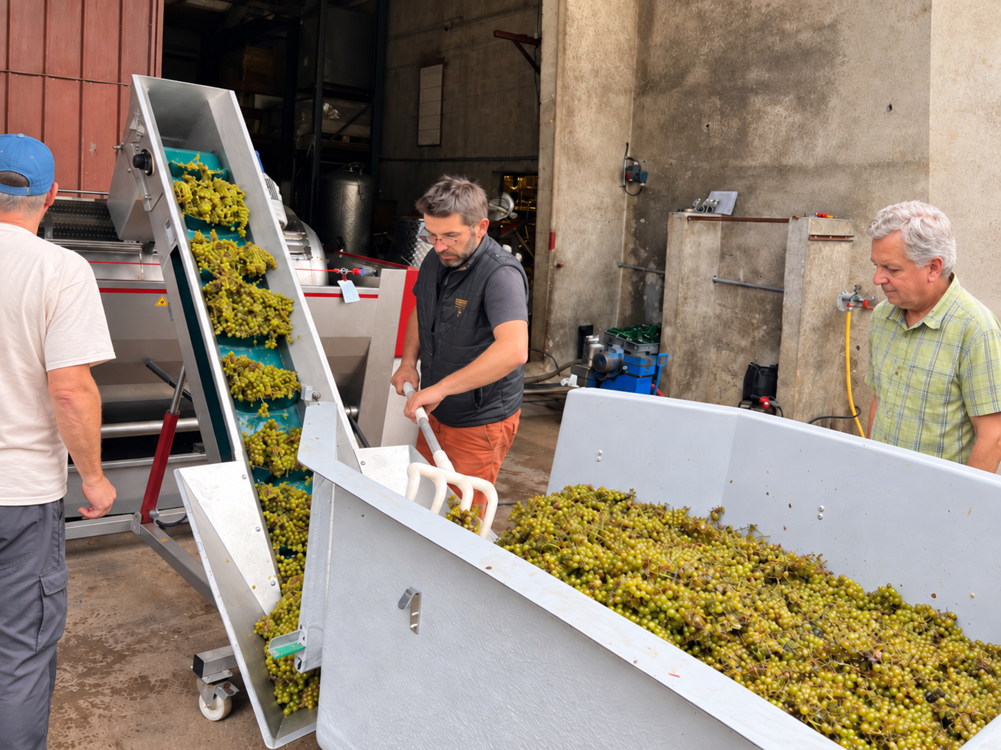 Pressing the B&acirc;tard-Montrachet at Bligny